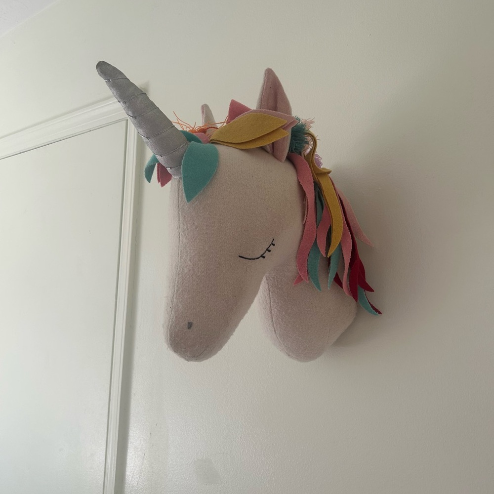 Stuffed Unicorn Decor Head